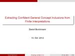Slides: Extracting Confident General Concept Inclusions from Finite Interpretations