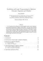 Resolution and Logic Programming in Algebraic Domains: Negation and Defaults