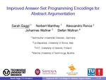 Slides: Improved Answer-Set Programming Encodings for Abstract Argumentation