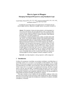 How to Agree to Disagree: Managing Ontological Perspectives using Standpoint Logic