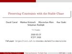Slides: Preserving Constraints with the Stable Chase