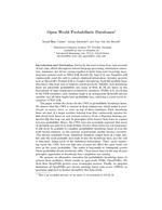 Open-World Probabilistic Databases (Extended Abstract)