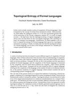 Topological Entropy of Formal Languages