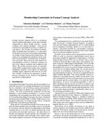 Membership Constraints in Formal Concept Analysis