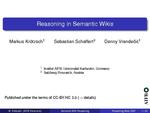 Slides: Reasoning in Semantic Wikis