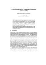 A Practical Approach for Computing Generalization Inferences in EL