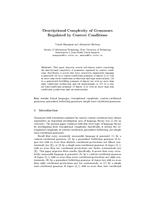 Descriptional Complexity of Grammars Regulated by Context Conditions