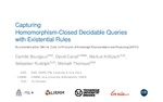Slides: Capturing Homomorphism-Closed Decidable Queries with Existential Rules