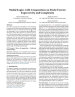 Modal Logics with Composition on Finite Forests: Expressivity and Complexity