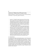 Abstract Dialectical Frameworks. An Overview