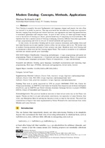 Modern Datalog: Concepts, Methods, Applications