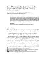 General Acyclicity and Cyclicity Notions for the Disjunctive Skolem Chase (Extended Abstract)