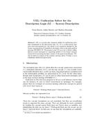 UEL: Unification Solver for the Description Logic EL – System Description