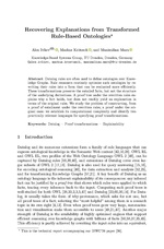 Recovering Explanations from Transformed Rule-Based Ontologies
