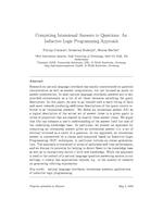 Computing Intensional Answers to Questions - An Inductive Logic Programming Approach
