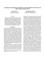 Analyzing the Computational Complexity of Abstract Dialectical Frameworks via Approximation Fixpoint Theory