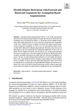 Flexible Dispute Derivations with Forward and Backward Arguments for Assumption-Based Argumentation
