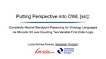 Slides: Putting Perspective into OWL [sic]: Complexity-Neutral Standpoint Reasoning for Ontology Languages via Monodic S5 over Counting Two-Variable First-Order Logic