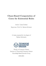 Chase-Based Computation of Cores for Existential Rules