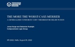 Slides: The More the Worst-Case-Merrier: A Generalized Condorcet Jury Theorem for Belief Fusion