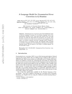 A Language Model for Grammatical Error Correction in L2 Russian