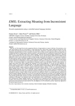 EMIL: Extracting Meaning from Inconsistent Language: Towards argumentation using a controlled natural language interface
