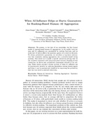 When AI Influence Helps or Hurts: Guarantees for Ranking-Based Human–AI Aggregation