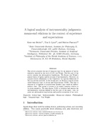A Logical Analysis of Instrumentality Judgments: Means-End Relations in the Context of Experience and Expectations