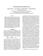 Verifying Datalog Reasoning with Lean (Extended Abstract)