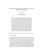 Questions about Quantities: Epistemic Numerical Estimate Aggregation