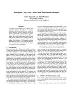 Description Logics over Lattices with Multi-valued Ontologies