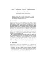 Open Problems in Abstract Argumentation