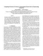 Computing Extensions of Abstract Argumentation Frameworks by Enumerating Closed Sets