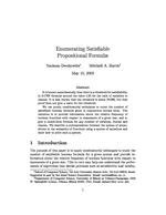 Enumerating Satisfiable Propositional Formulae
