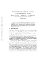 Efficient Separability of Regular Languages by Subsequences and Suffixes