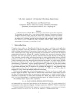 On the Number of Bipolar Boolean Functions