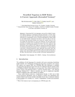 Stratified Negation in RDF Rules: A Correct Approach