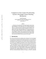 Comparison of Two Context-Free Rewriting Systems with Simple Context-Checking Mechanisms