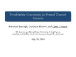 Slides: Membership Constraints in Formal Concept Analysis