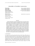Admissibility in Probabilistic Argumentation