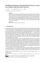 SPARQLing Datalog for Rule-Based Reasoning over Large Knowledge Graphs (Extended Abstract)