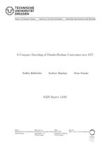 A Compact Encoding of Pseudo-Boolean Constraints into SAT
