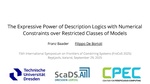 Slides: The Expressive Power of Description Logics with Numerical Constraints over Restricted Classes of Models