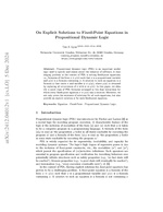 On Explicit Solutions to Fixed-Point Equations in Propositional Dynamic Logic