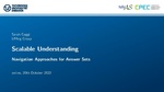Slides: Scalable Understanding: Navigation Approaches for Answer Sets
