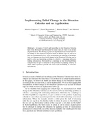 Implementing Belief Change in the Situation Calculus and an Application