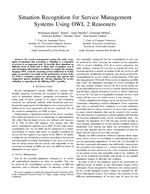 Situation Recognition for Service Management Systems Using OWL 2 Reasoners