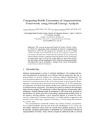 Computing Stable Extensions of Argumentation Frameworks using Formal Concept Analysis