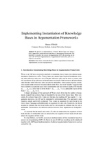Implementing Instantiation of Knowledge Bases in Argumentation Frameworks