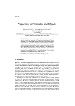 Vagueness in Predicates and Objects